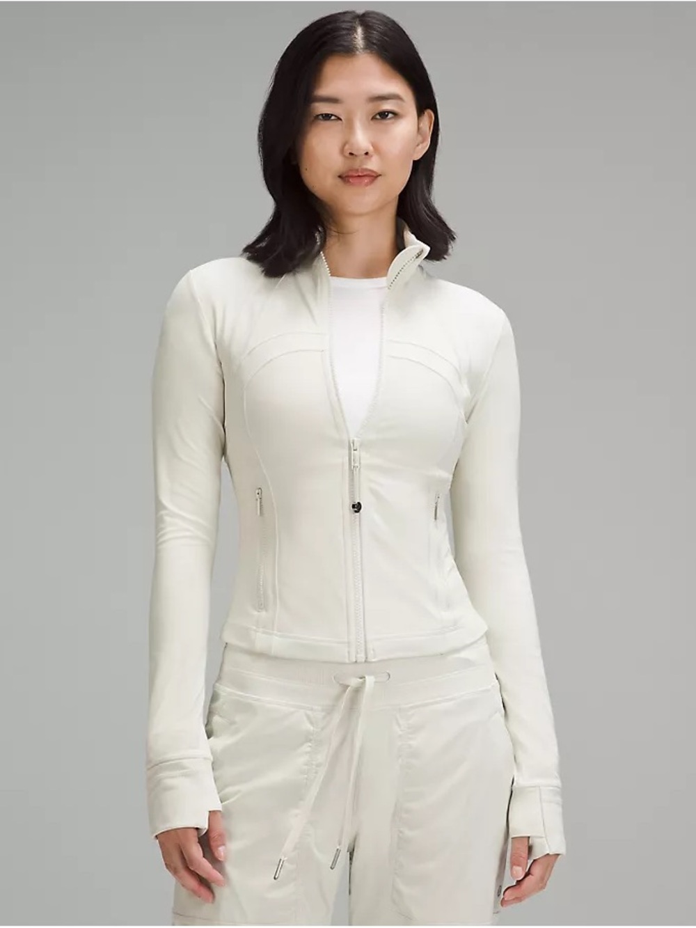 Lululemon Define Cropped Jacket - Bone, Size 8